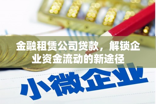 港北金融租赁公司贷款，解锁企业资金流动的新途径