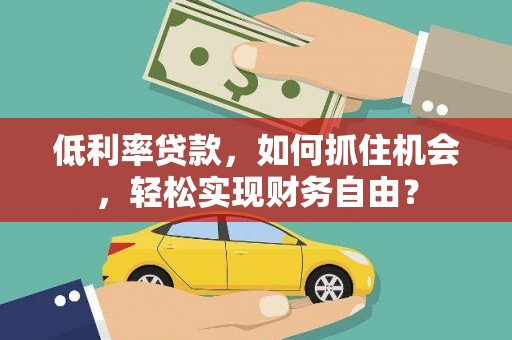 于洪低利率贷款，如何抓住机会，轻松实现财务自由？