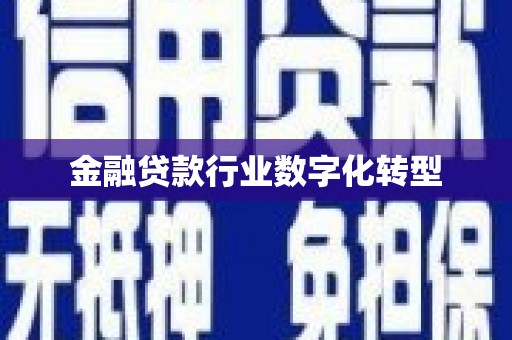 西昌金融贷款行业数字化转型