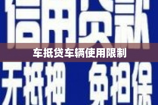 大武车抵贷车辆使用限制