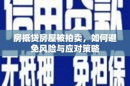 狮子山房抵贷房屋被拍卖，如何避免风险与应对策略