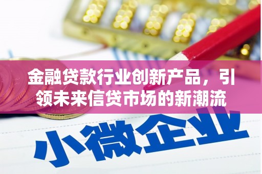 忻城金融贷款行业创新产品，引领未来信贷市场的新潮流