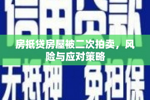 瑞丽房抵贷房屋被二次拍卖，风险与应对策略