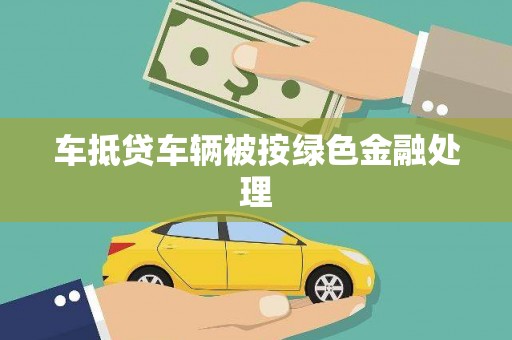 游仙车抵贷车辆被按绿色金融处理