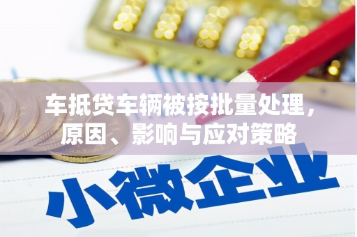 集贤车抵贷车辆被按批量处理，原因、影响与应对策略