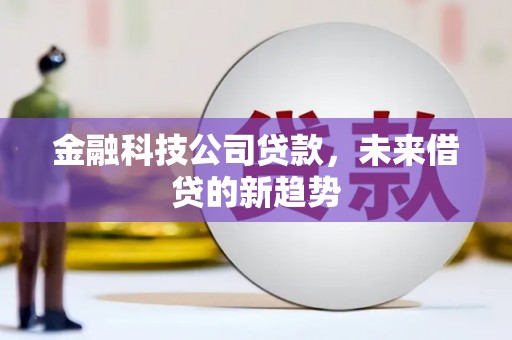惠阳金融科技公司贷款，未来借贷的新趋势