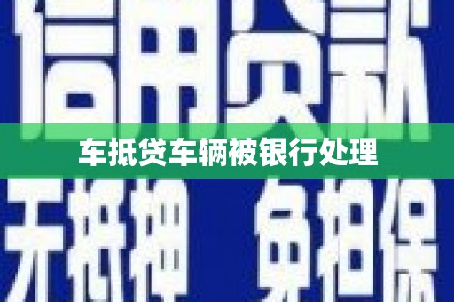 盘龙车抵贷车辆被银行处理