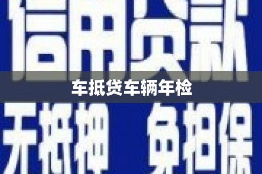 昭苏车抵贷车辆年检