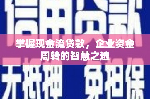 南康掌握现金流贷款，企业资金周转的智慧之选