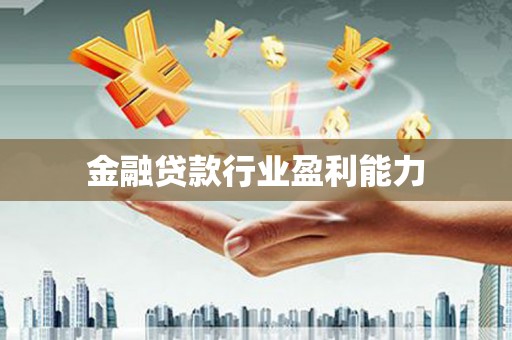 成华金融贷款行业盈利能力