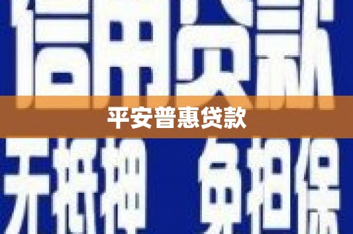 德清平安普惠贷款