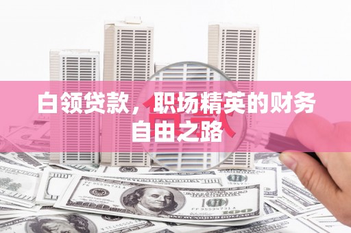黑河白领贷款，职场精英的财务自由之路