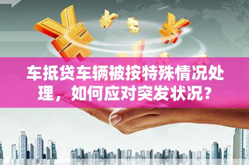 楠梓车抵贷车辆被按特殊情况处理，如何应对突发状况？