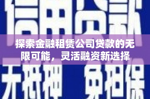 宁阳探索金融租赁公司贷款的无限可能，灵活融资新选择