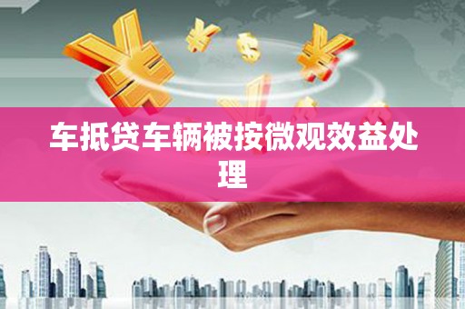 隰县车抵贷车辆被按微观效益处理