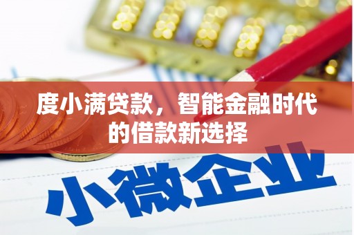 普兰店度小满贷款，智能金融时代的借款新选择