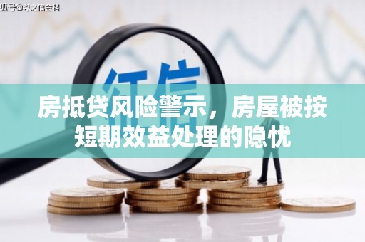 靖宇房抵贷风险警示，房屋被按短期效益处理的隐忧