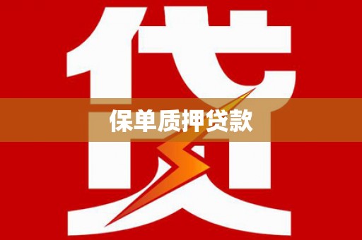 徐州保单质押贷款