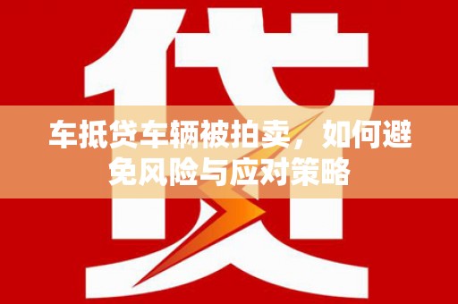 南华车抵贷车辆被拍卖，如何避免风险与应对策略