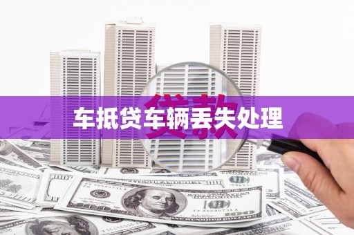金宁车抵贷车辆丢失处理