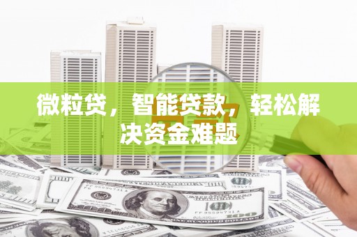 根河微粒贷，智能贷款，轻松解决资金难题