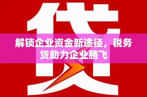 蚌埠解锁企业资金新途径，税务贷助力企业腾飞