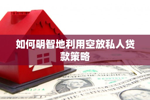 肇州如何明智地利用空放私人贷款策略