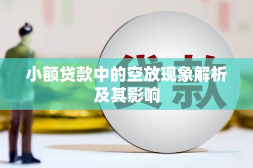 鲅鱼圈小额贷款中的空放现象解析及其影响