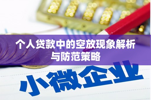 宜兴个人贷款中的空放现象解析与防范策略